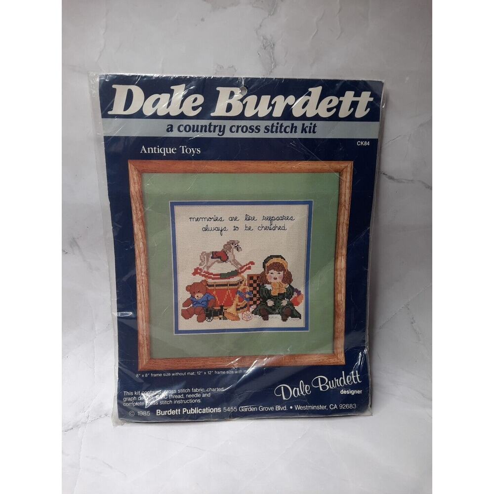 Dale Burdett A Country Cross Stitch Kit Antique Toys CK84 Vintage 1985